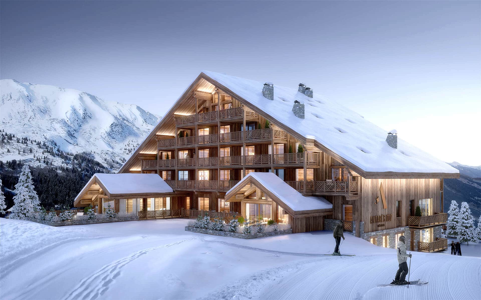 Sur les hauteurs du village de Méribel, au Belvédère, nous avons imaginé des chalets d’exception, à l’élégance et au cachet uniques.