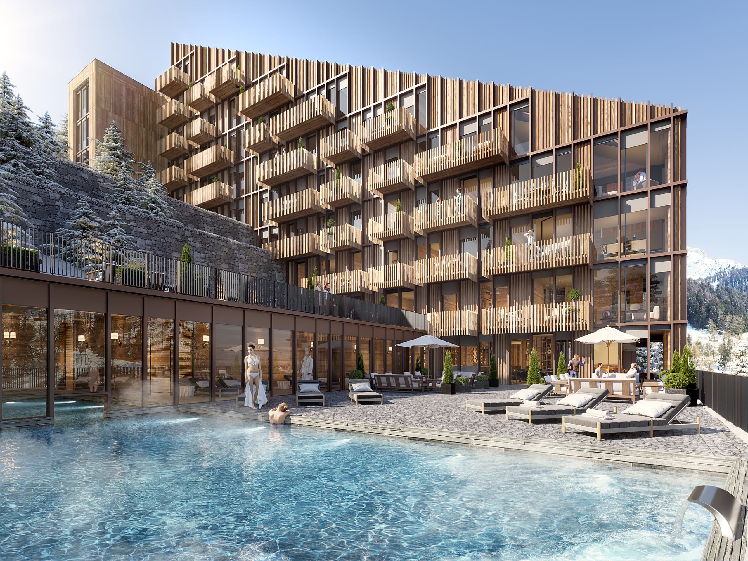 Auf einem Gelände von mehr als 1 Hektar neben dem Dorf gelegen, ist die Guernerés Exclusive Lodge ein außergewöhnliches Projekt mit prestigeträchtigen Chalets und Apartments, die direkt gegenüber der Schneegrenze von Grimentz an den Hang geschmiegt sind.