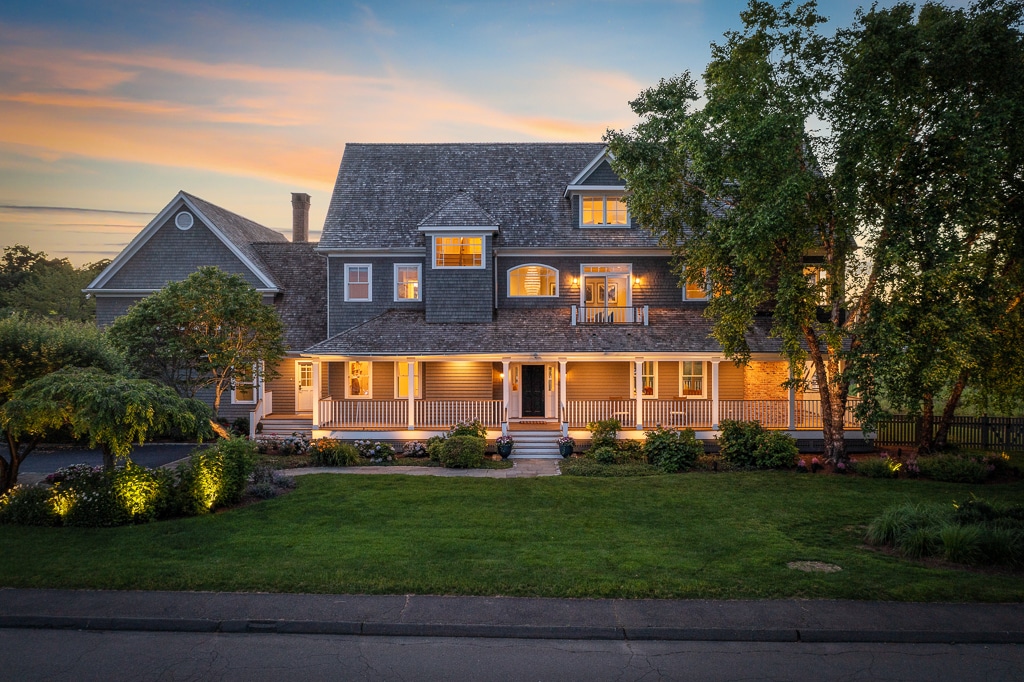 A Shingle-Clad Colonial Beckons Along The Connecticut Seashore