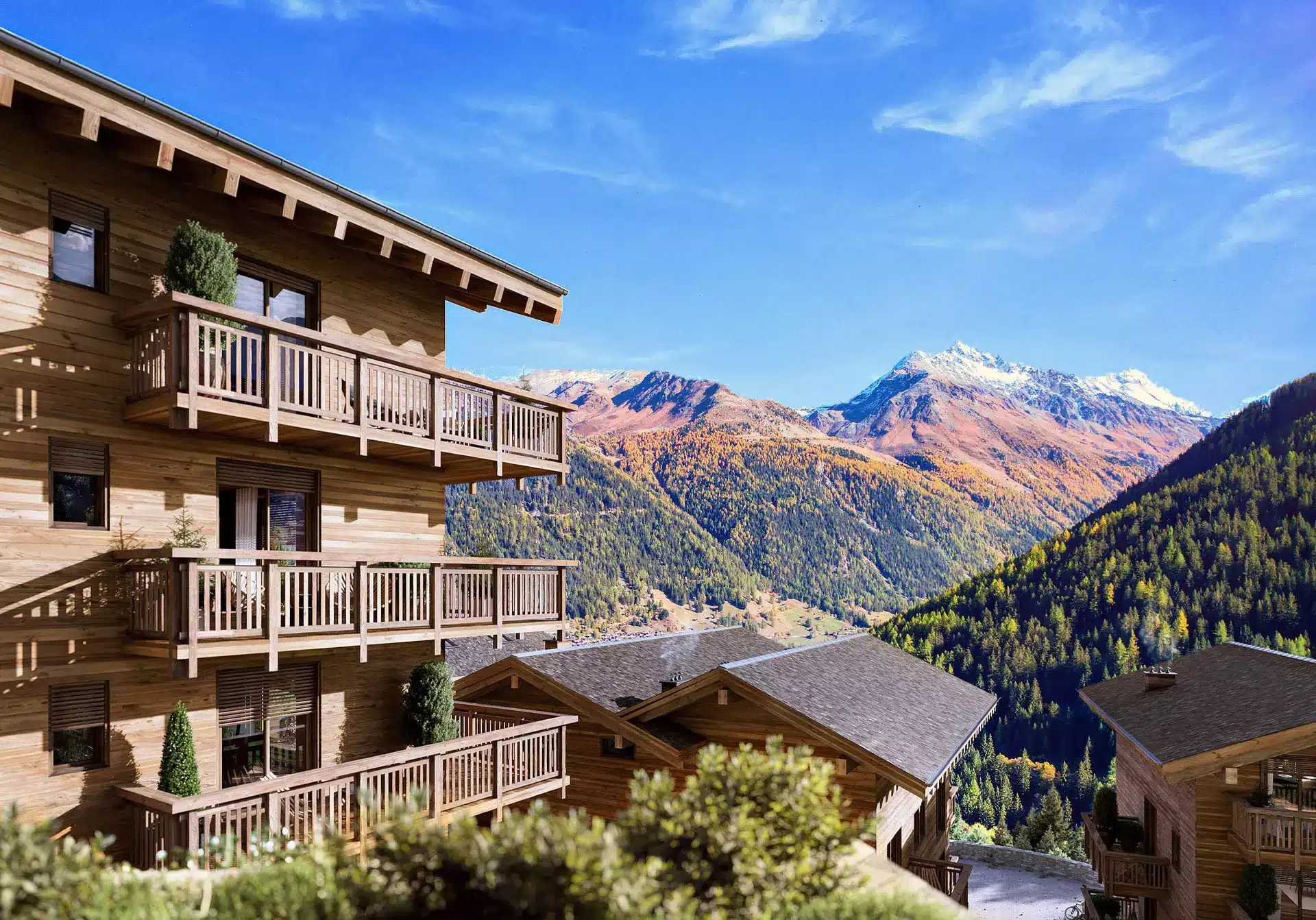 In the center of the beautiful village of Grimentz, in the spectacular Val d'Anniviers, discover exceptional apartments. From a 2-rooms apartment of 50sqm, enjoy a spectacular view in the heart of the 