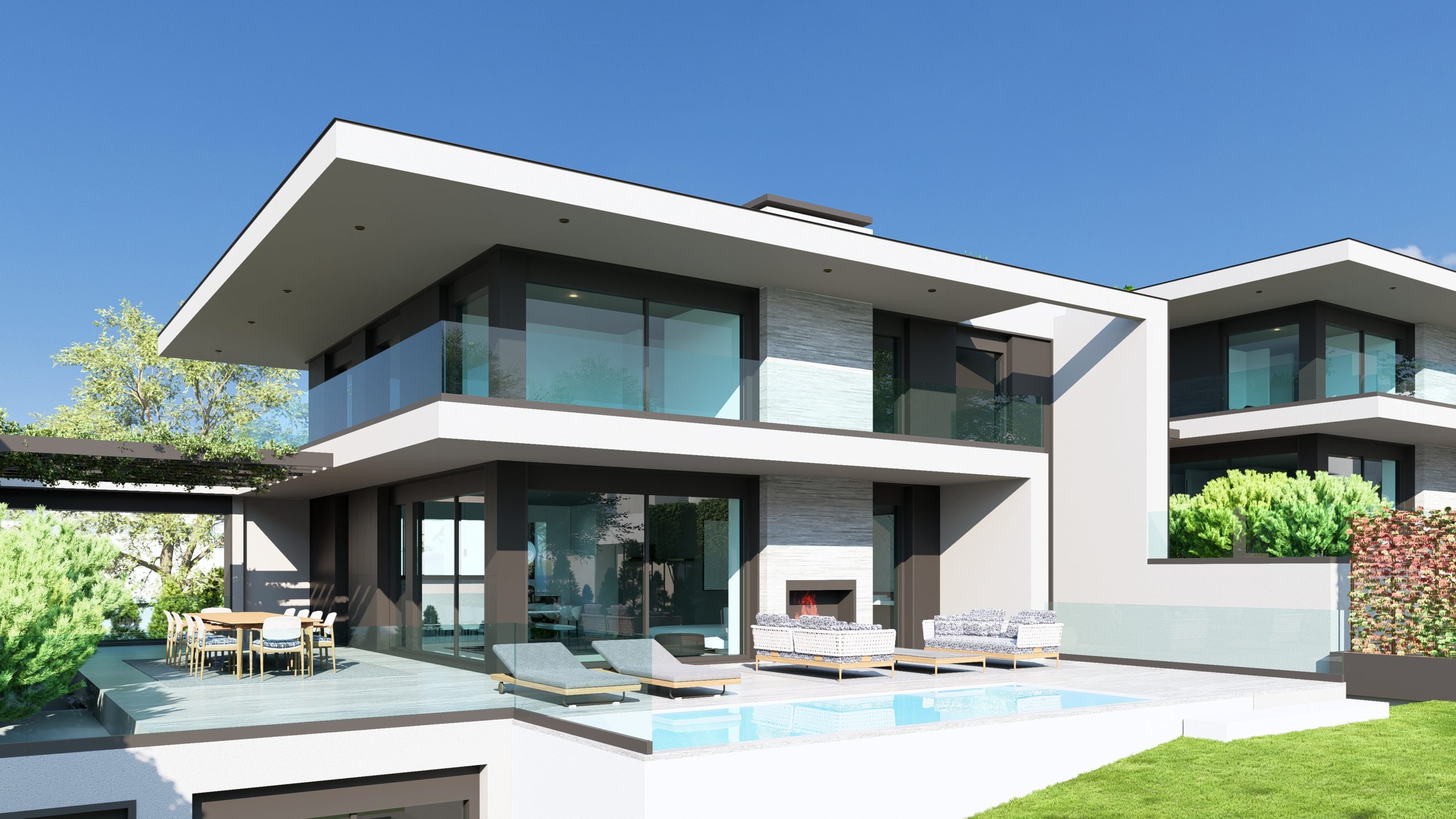 Three exceptional new villas with incomparable features.

Located in Cologny, a sought-after commune known for its exceptional living environment and immediate proximity to Geneva, these three brand-new villas—available off-plan—offer a rare balance of comfort, aesthetics, and energy efficiency. Designed to meet THPE (Very High Energy Performance) standards, they comply with the latest ecological and energy-saving requirements. Nestled in a peaceful setting, these residences enjoy a prime location, allowing residents to experience a refined residential atmosphere while remaining just minutes from urban conveniences. A unique opportunity to live in an elegant neighborhood that combines modernity with quality of life.