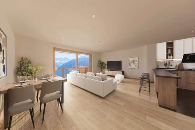 Photo 3 de l'annonce 85691467 - appartement de 4.5 pièces au coeur des 4 vallées