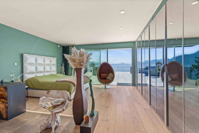 Photo 7 of the property 85798519 - unique - contemporary villa with panoramic view of lake geneva and alps